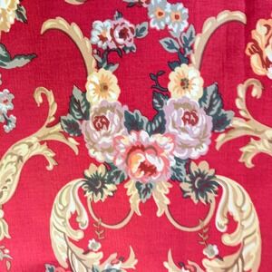 Ralph Lauren Danielle Marseilles Drapery Panel (1)Red English Rose‎ Made in USA
